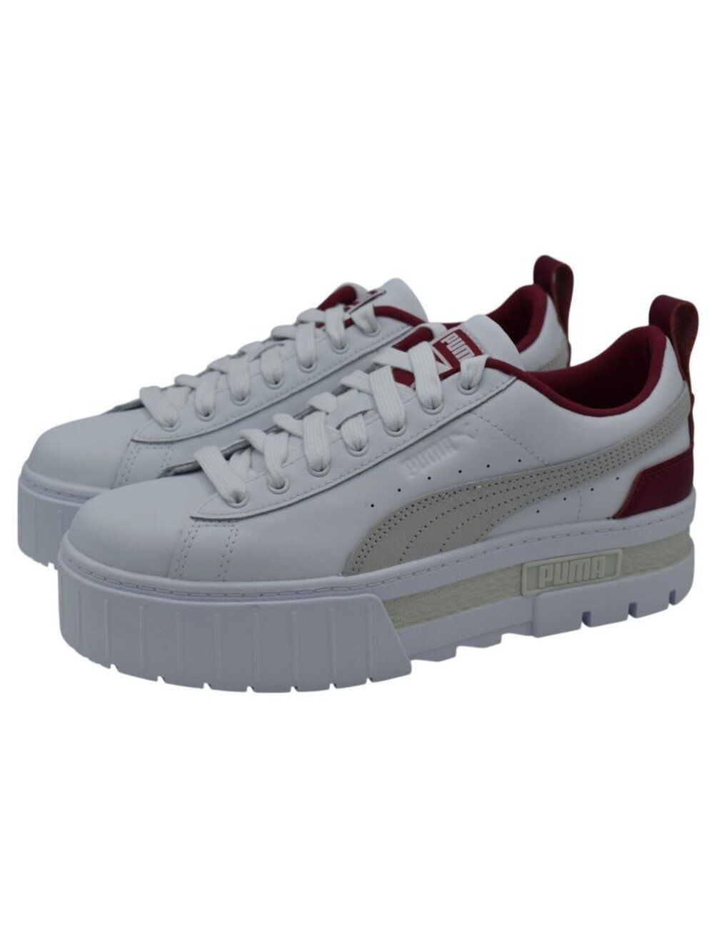 Puma Womens Size 9 Mayze Lux White Port Platform Sneakers Shoes
